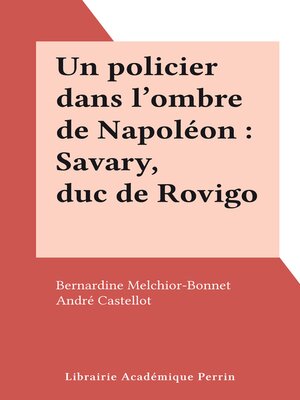 cover image of Un policier dans l'ombre de Napoléon